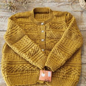 Hand knit Delta Cardi
